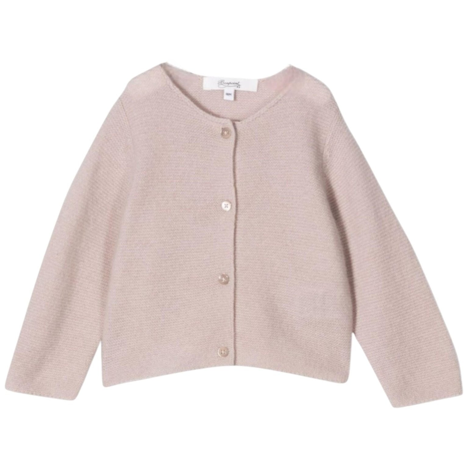 Cardigan per neonata Bonpoint beige con chiusura con bottoni - Rubino Kids