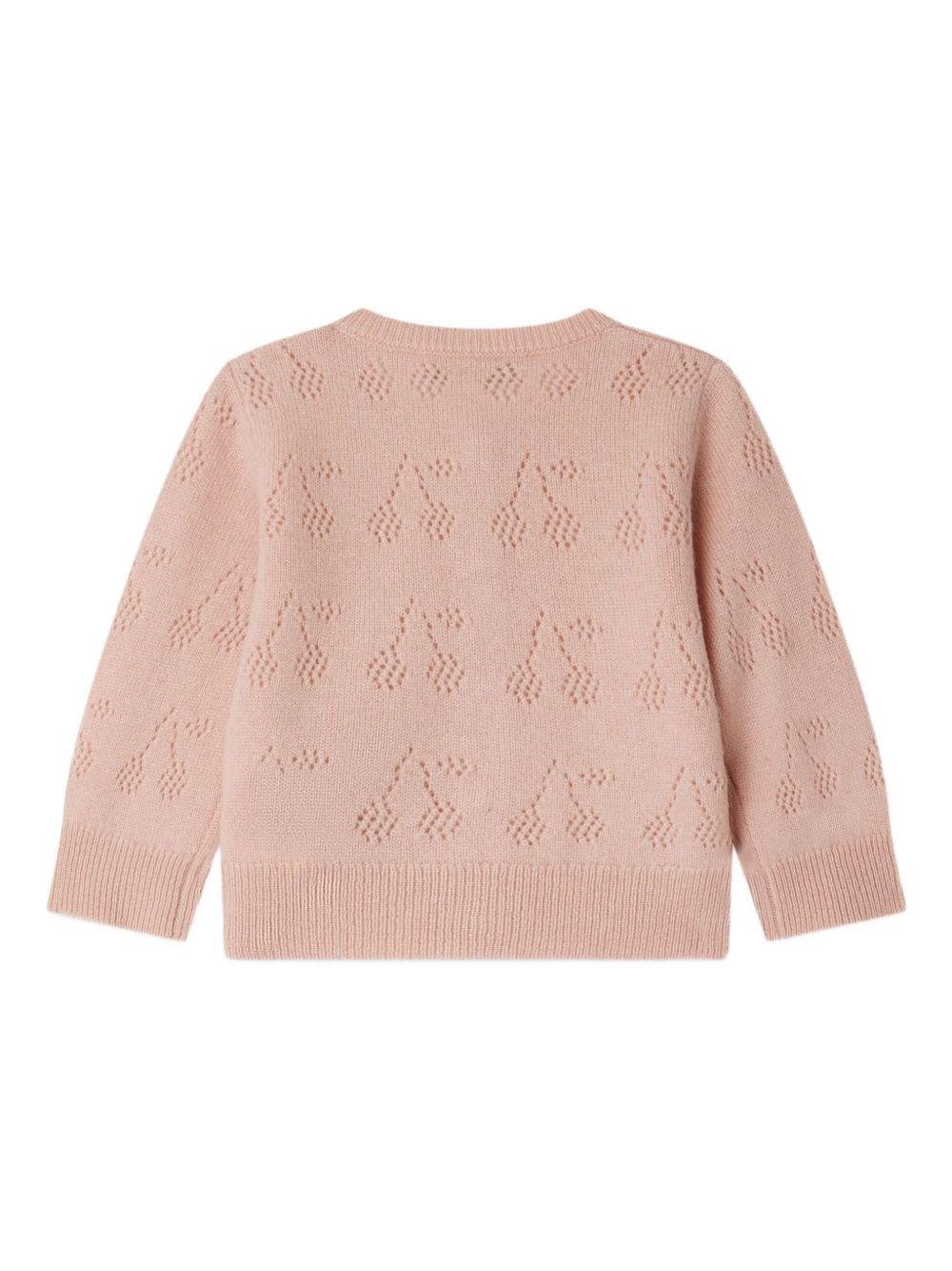 Cardigan per neonata Bonpoint rosa con bottoni - Rubino Kids