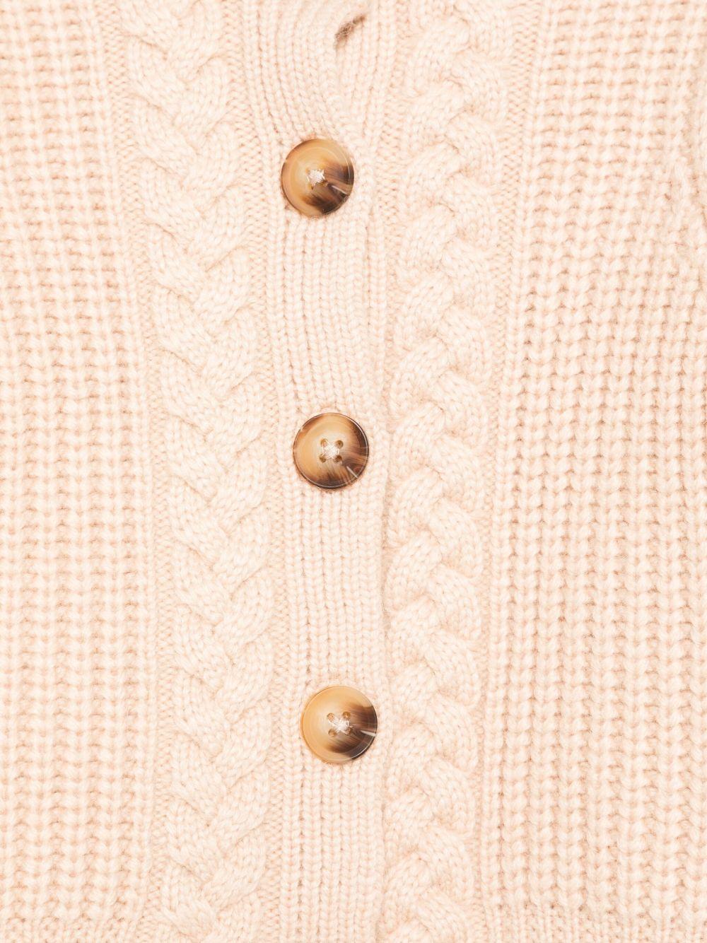 Cardigan per neonata Donsje beige con bottoni - Rubino Kids
