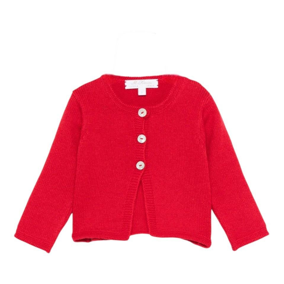 Cardigan per neonata Mariella Ferrari rossa con bottoni - Rubino Kids