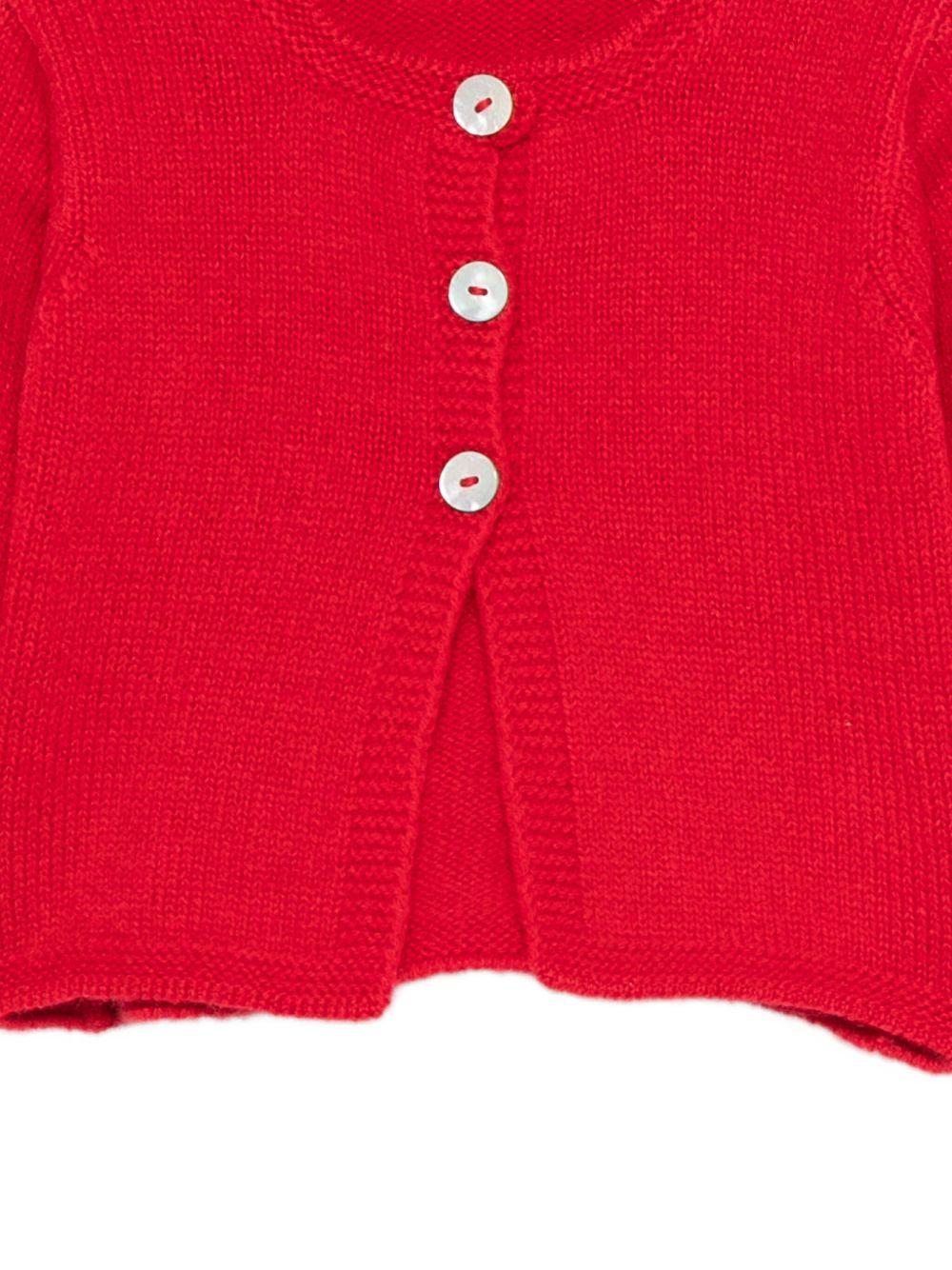 Cardigan per neonata Mariella Ferrari rossa con bottoni - Rubino Kids