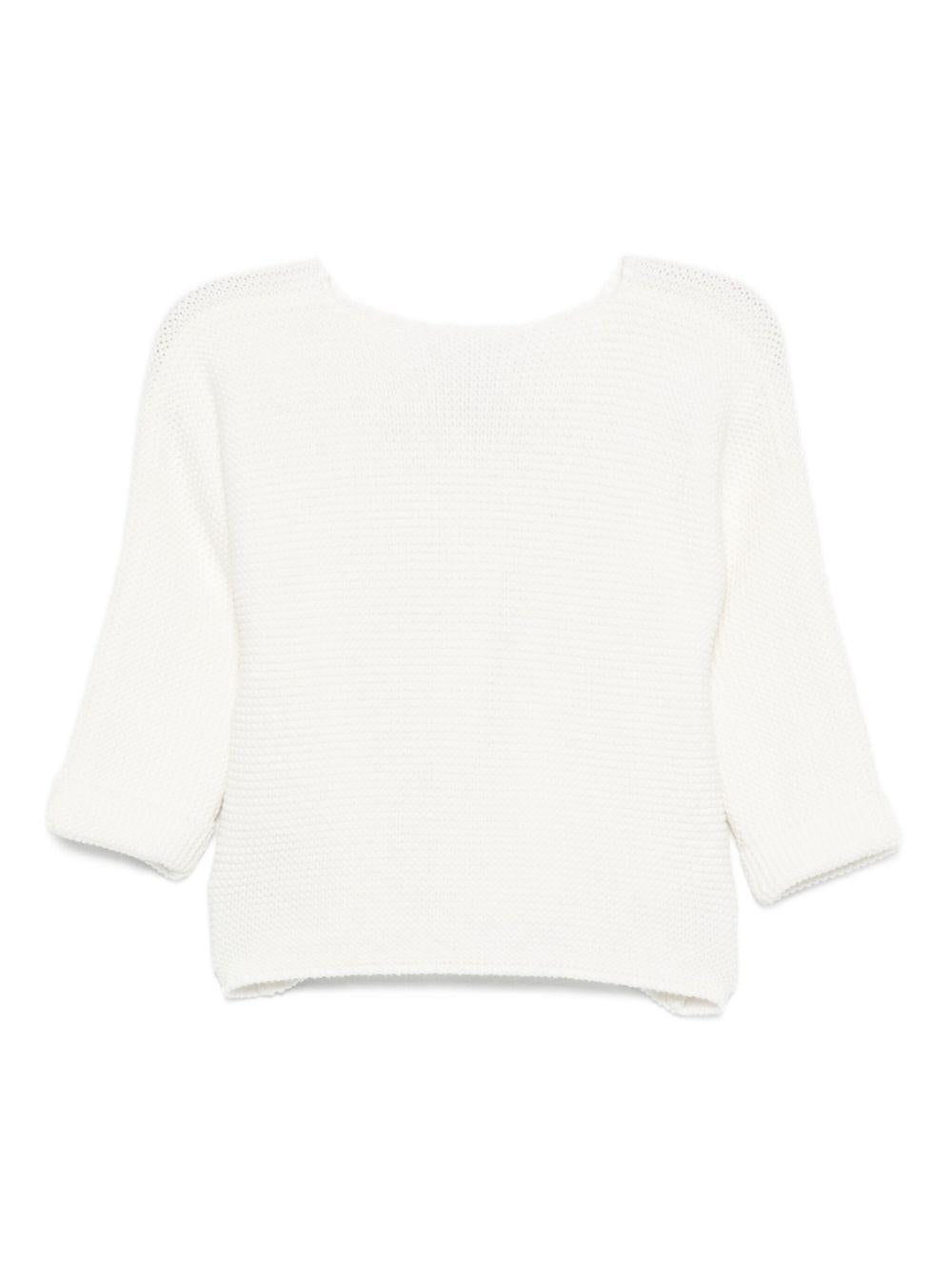 Cardigan per neonata Petit Bateau bianco con bottoni sul davanti - Rubino Kids