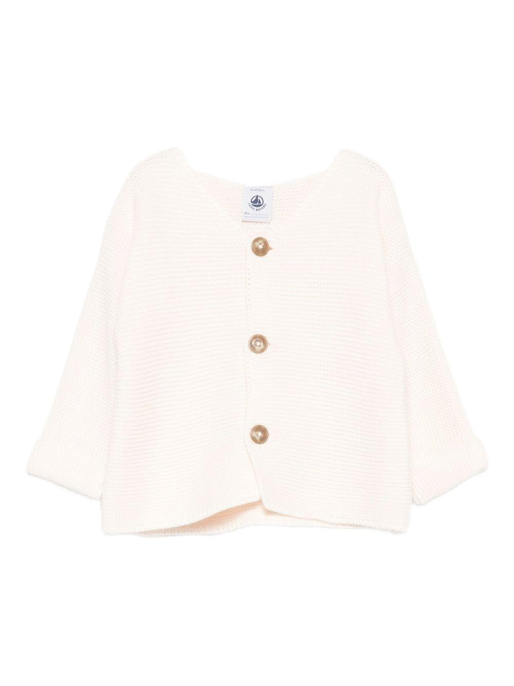 Cardigan per neonata Petit Bateau rosa con chiusura a bottoni - Rubino Kids
