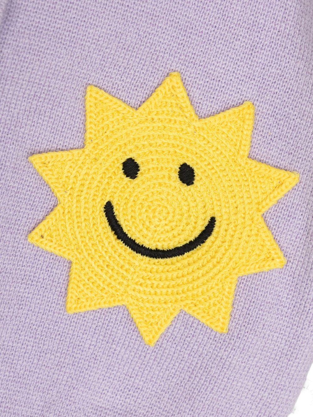 Cardigan per neonata Stella McCartney Kids viola con applicazione - Rubino Kids