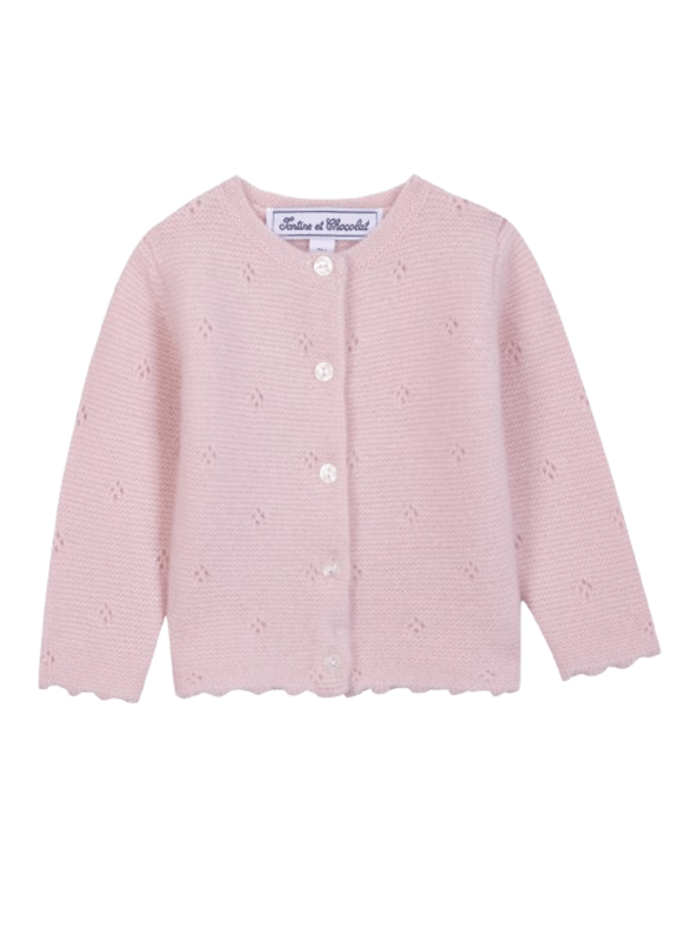 Cardigan per neonata Tartine Et Chocolat rosa con bottoni sul davanti - Rubino Kids