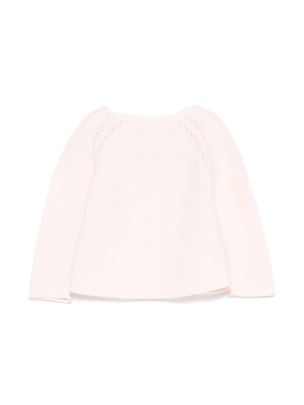 Cardigan per neonata Tartine Et Chocolat rosa open work - Rubino Kids