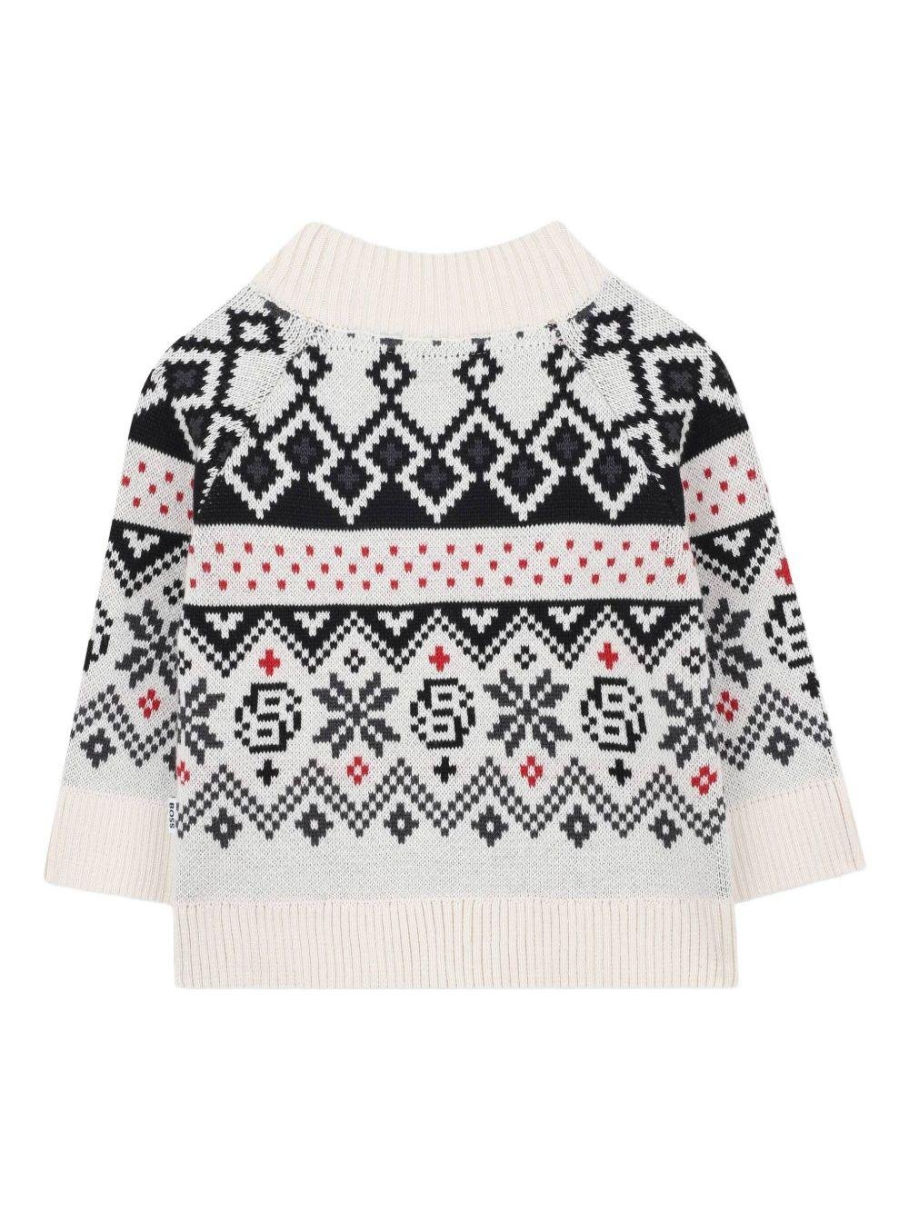 Cardigan per neonato Boss Kids multicolore con zip - Rubino Kids