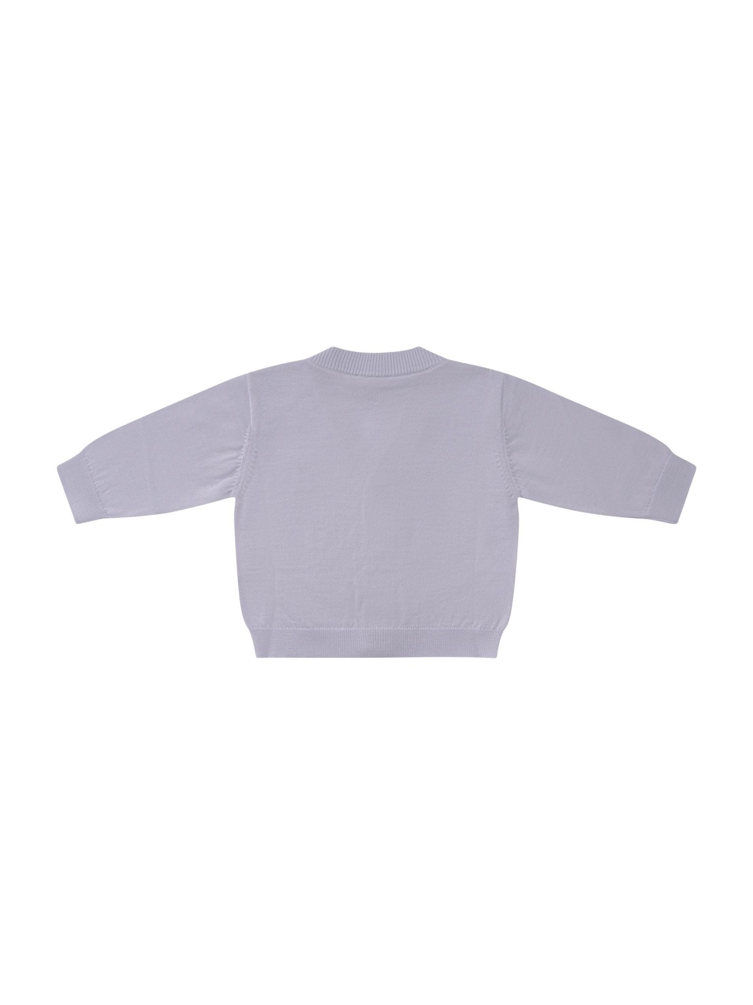 Cardigan per neonato Fendi Kids azzurro con logo FF sul davanti - Rubino Kids