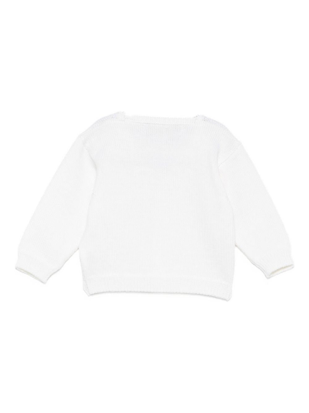 Cardigan per neonato La Stupenderia beige con scollo a V - Rubino Kids