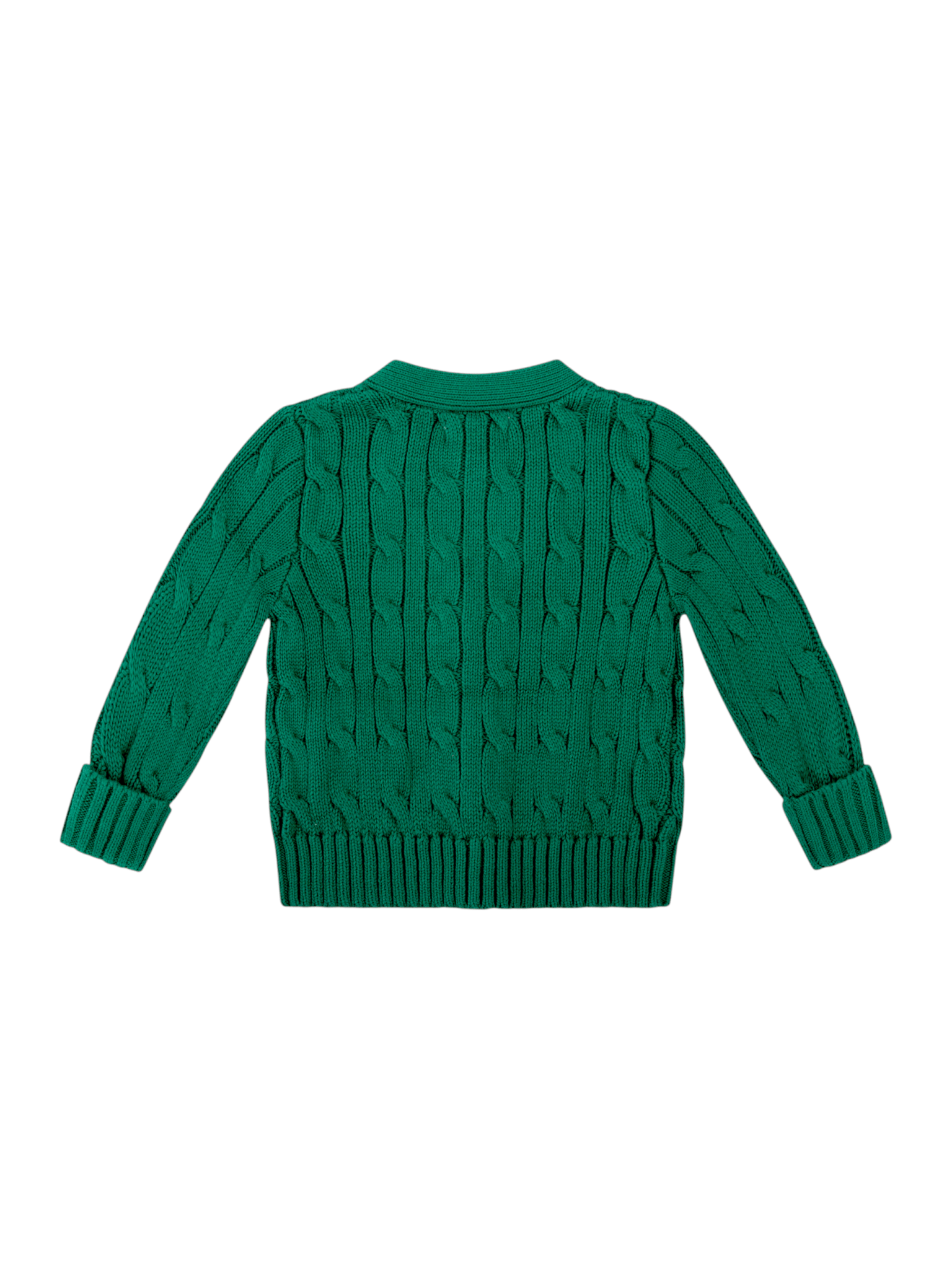 Cardigan per neonato Polo Ralph Lauren Kids verde con scollo a V - Rubino Kids