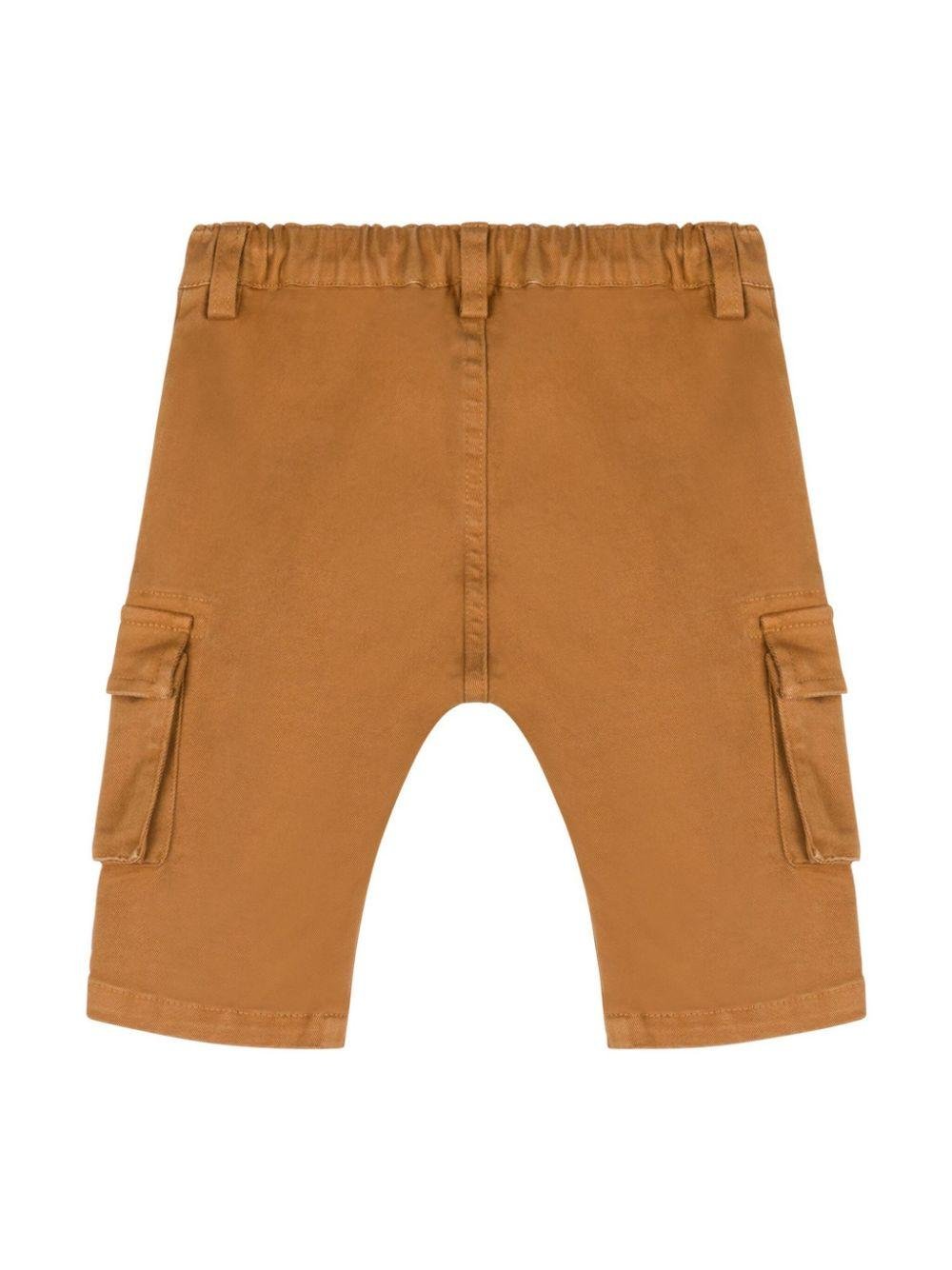 Cargo con applicazione per neonato Moschino Kids beige con applicazione con logo - Rubino Kids