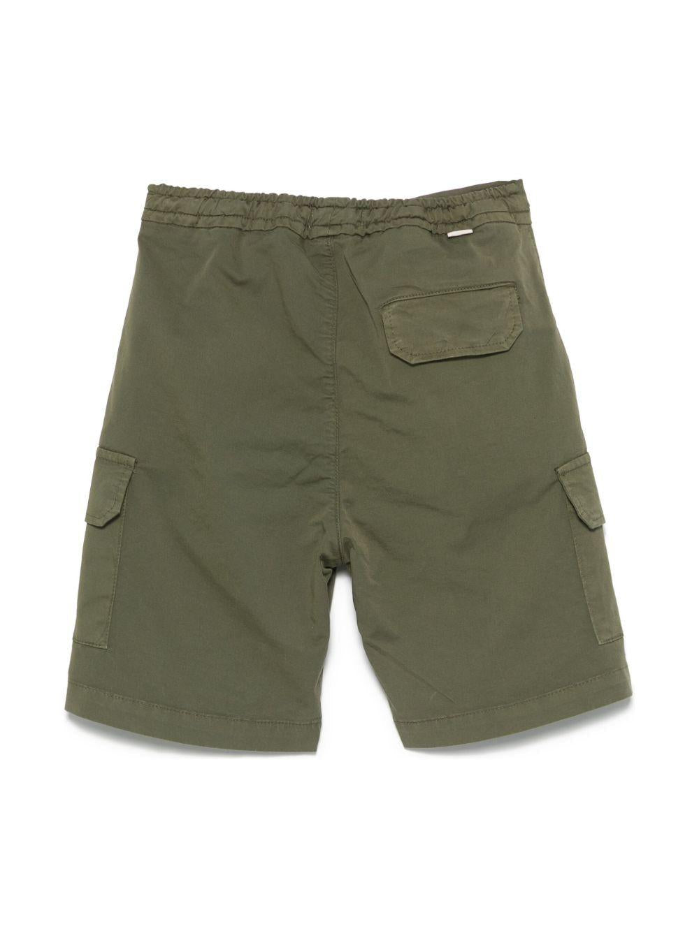 Cargo corti per bambino Paolo Pecora Kids verde con due tasche laterali oblique - Rubino Kids