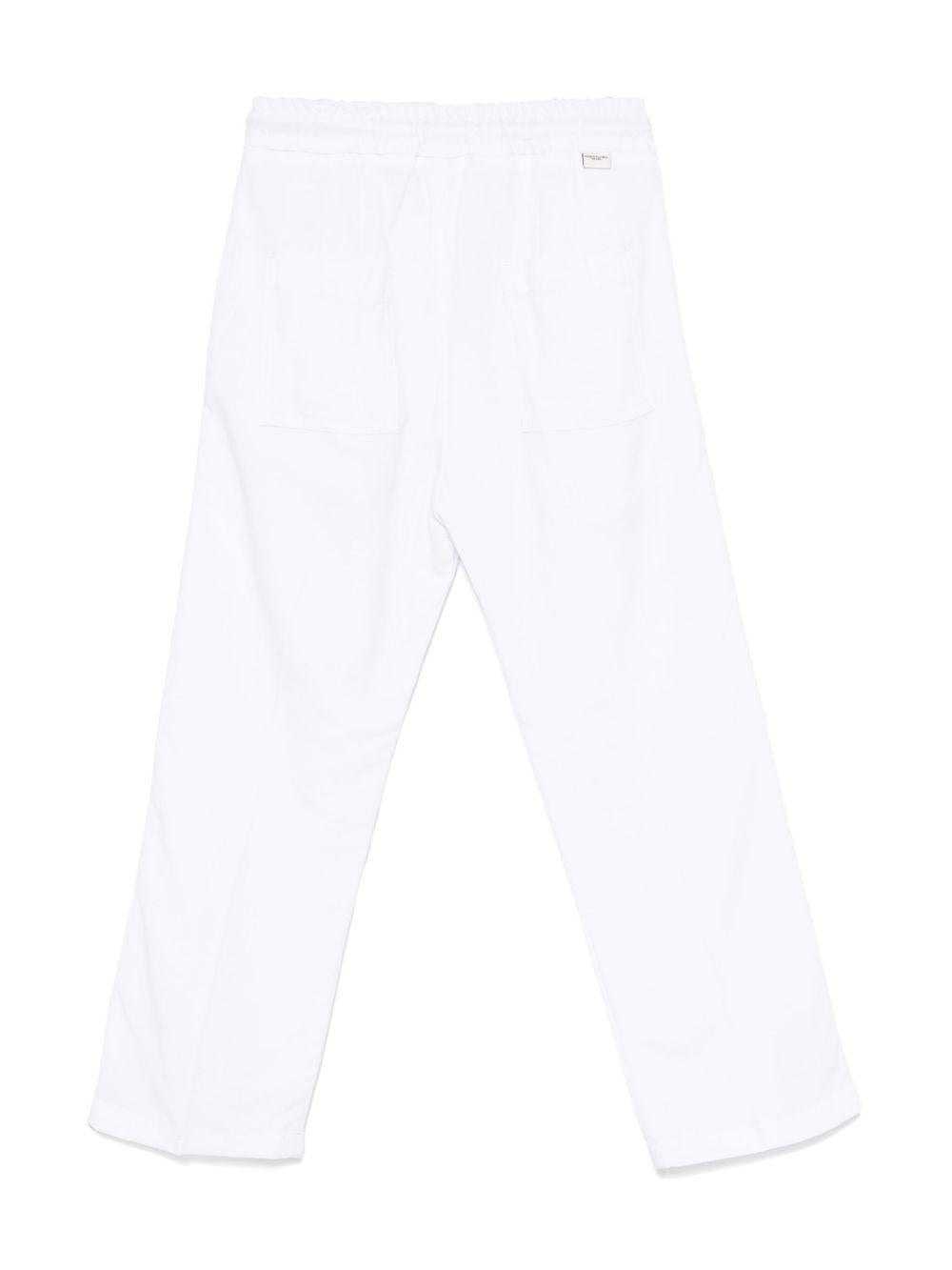 Cargo in cotone per bambino Paolo Pecora Kids bianco con coulisse - Rubino Kids