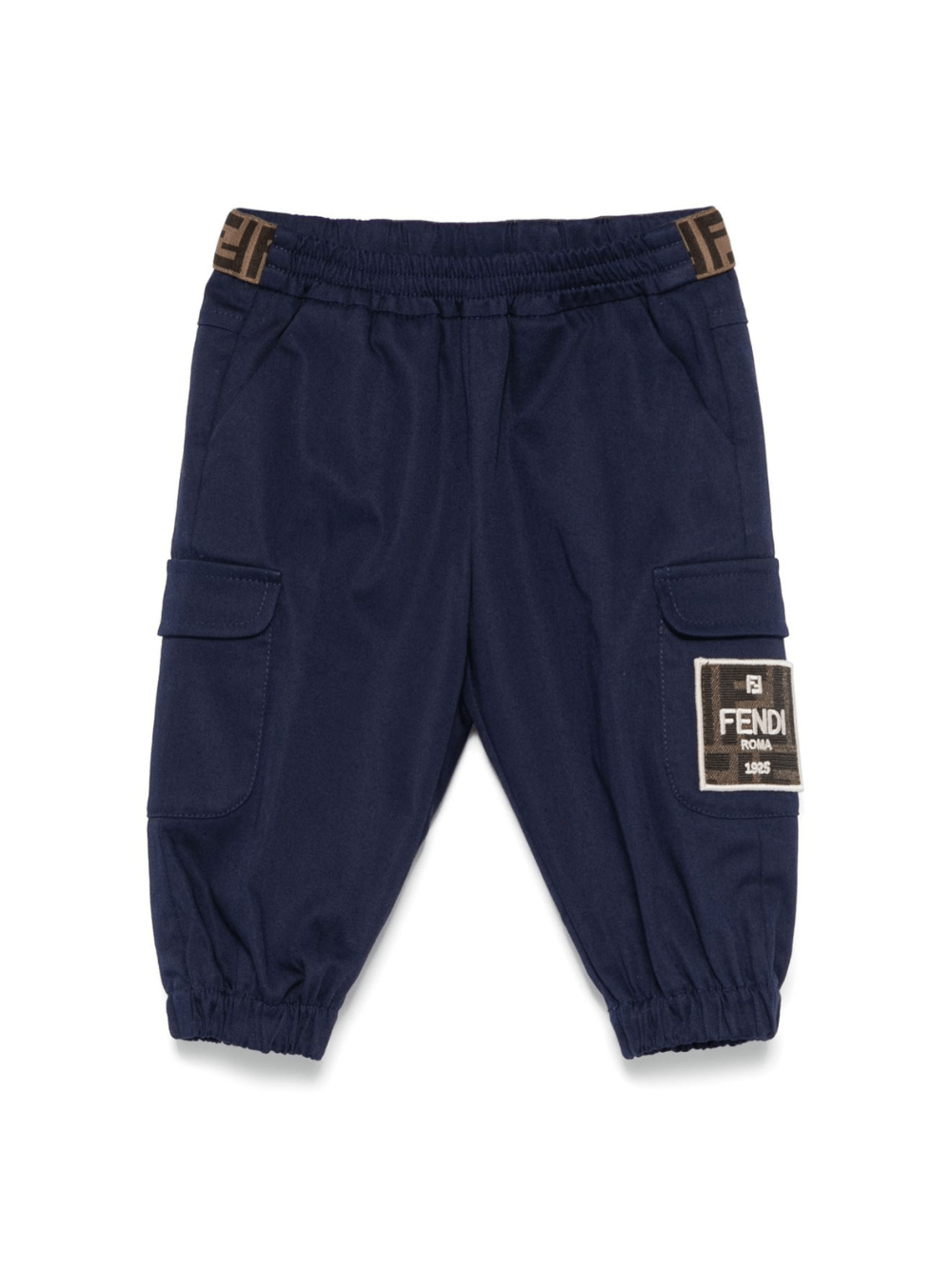 Cargo per neonato Fendi Kids blu con logo applicato - Rubino Kids