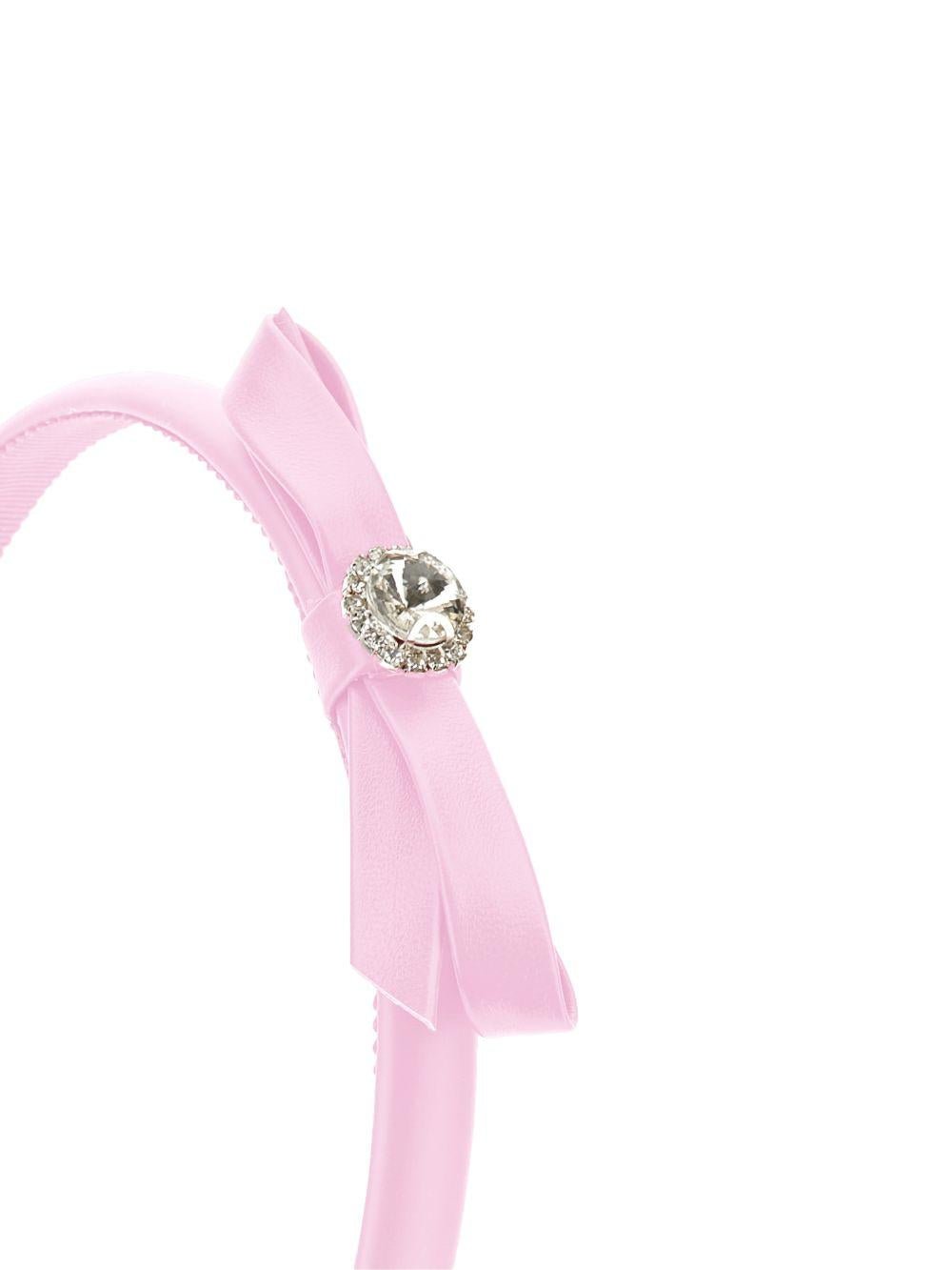 Cerchietto per bambina Monnalisa rosa con fiocco - Rubino Kids