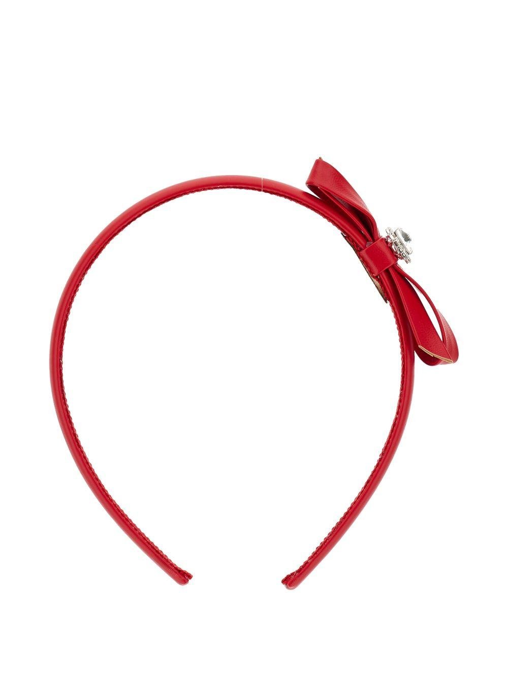 Cerchietto per bambina Monnalisa rosso con fiocco - Rubino Kids