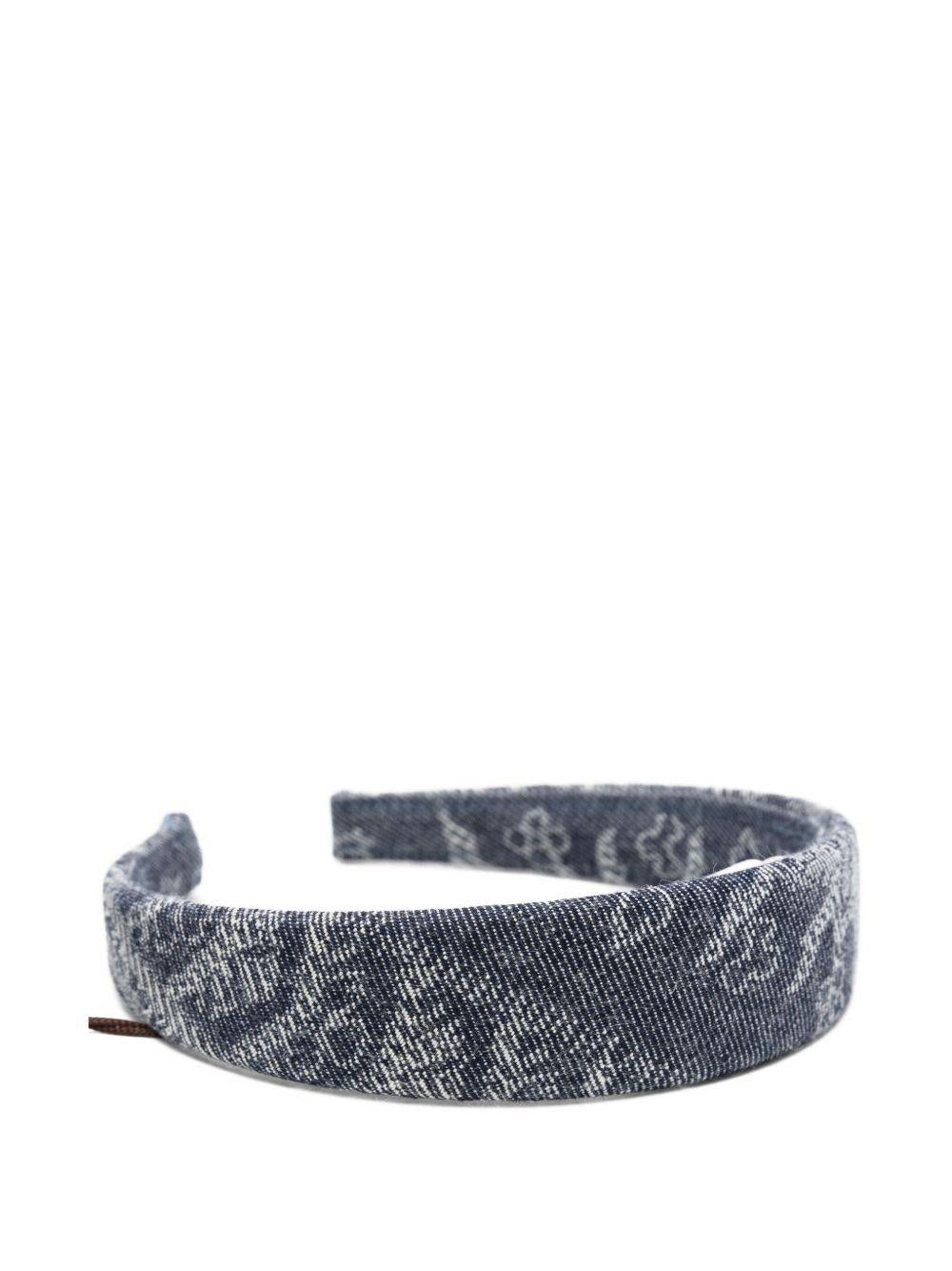 Cerchietto per capelli per bambina ETRO KIDS blu con motivo paisley - Rubino Kids