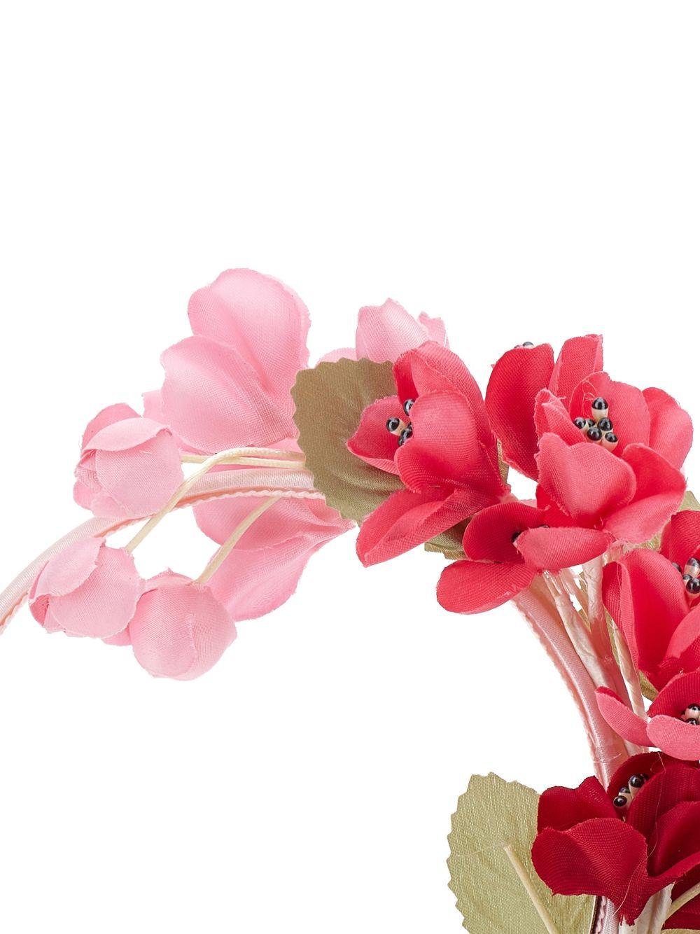 Cerchietto per capelli per bambina Monnalisa rosa con applicazione fiori - Rubino Kids