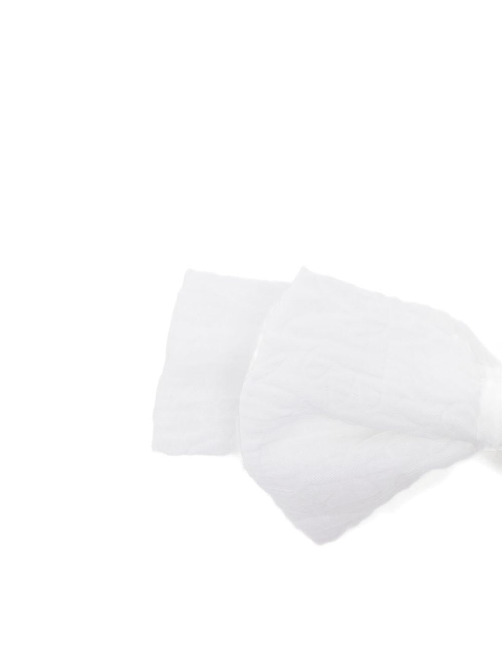 Cerchietto per neonata Simonetta bianco con fiocco - Rubino Kids