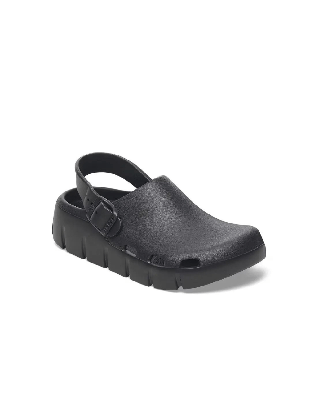 Ciabatta per bambino Birkenstock Kids nero con cinturino posteriore - Rubino Kids