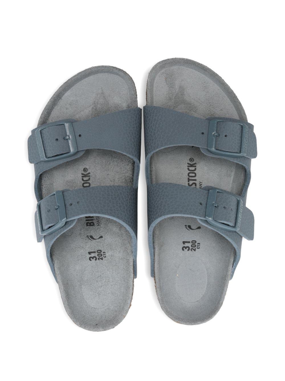 Ciabatte per bambini Birkenstock Kids Birko - Flor grigio con chiusura a fibbia - Rubino Kids