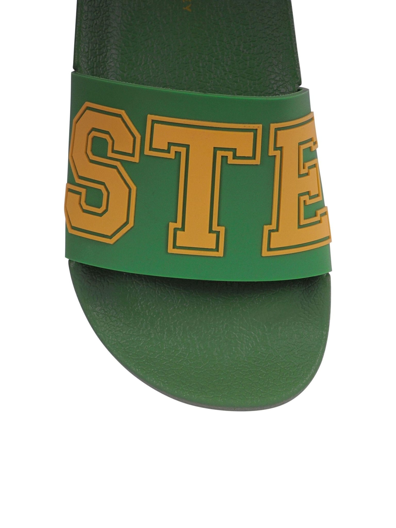 Ciabatte per bambino Stella McCartney Kids verdi con scritta Stella - Rubino Kids