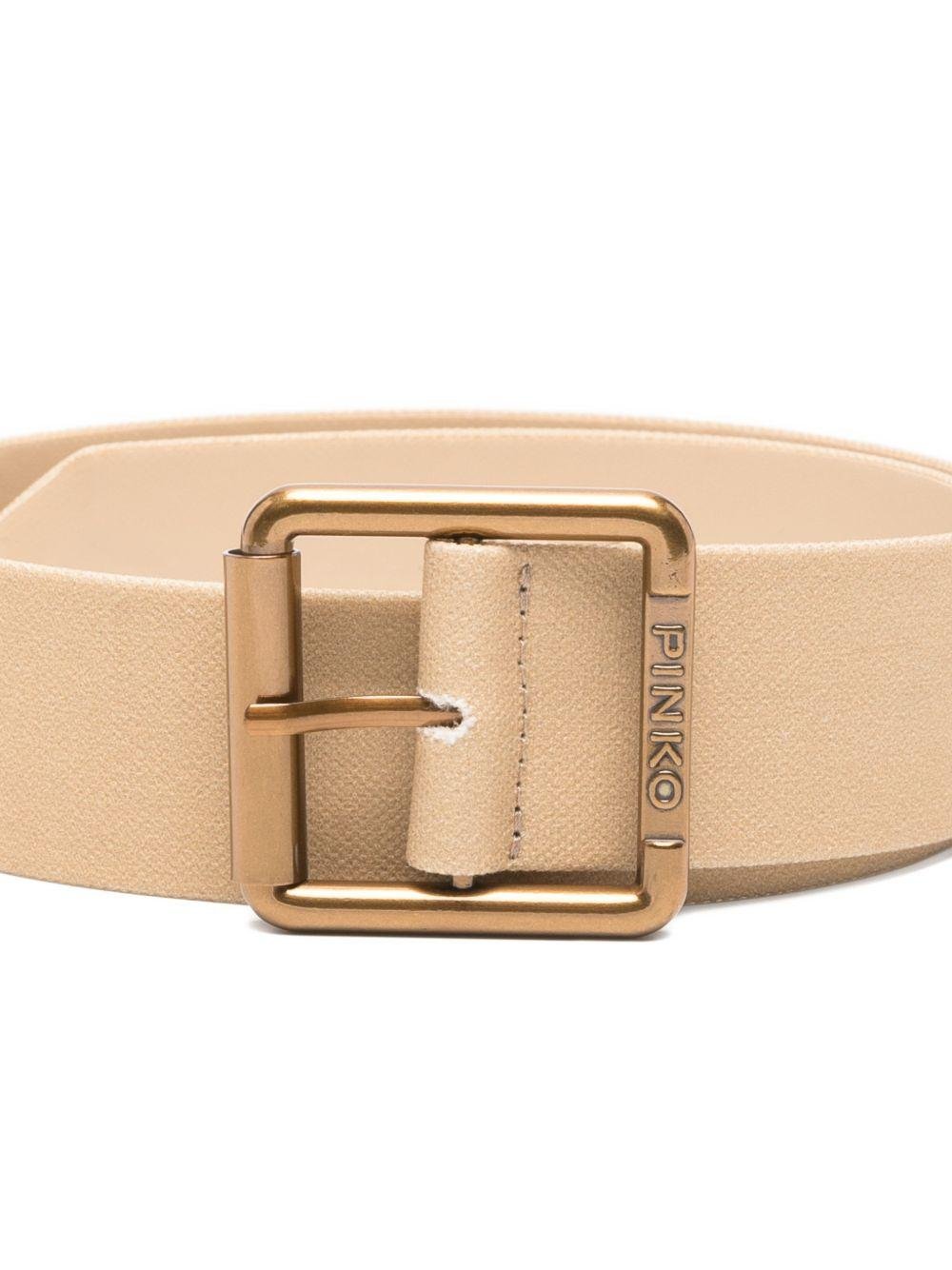 Cintura per bambina Pinko Kids beige con fibbia squadrata - Rubino Kids