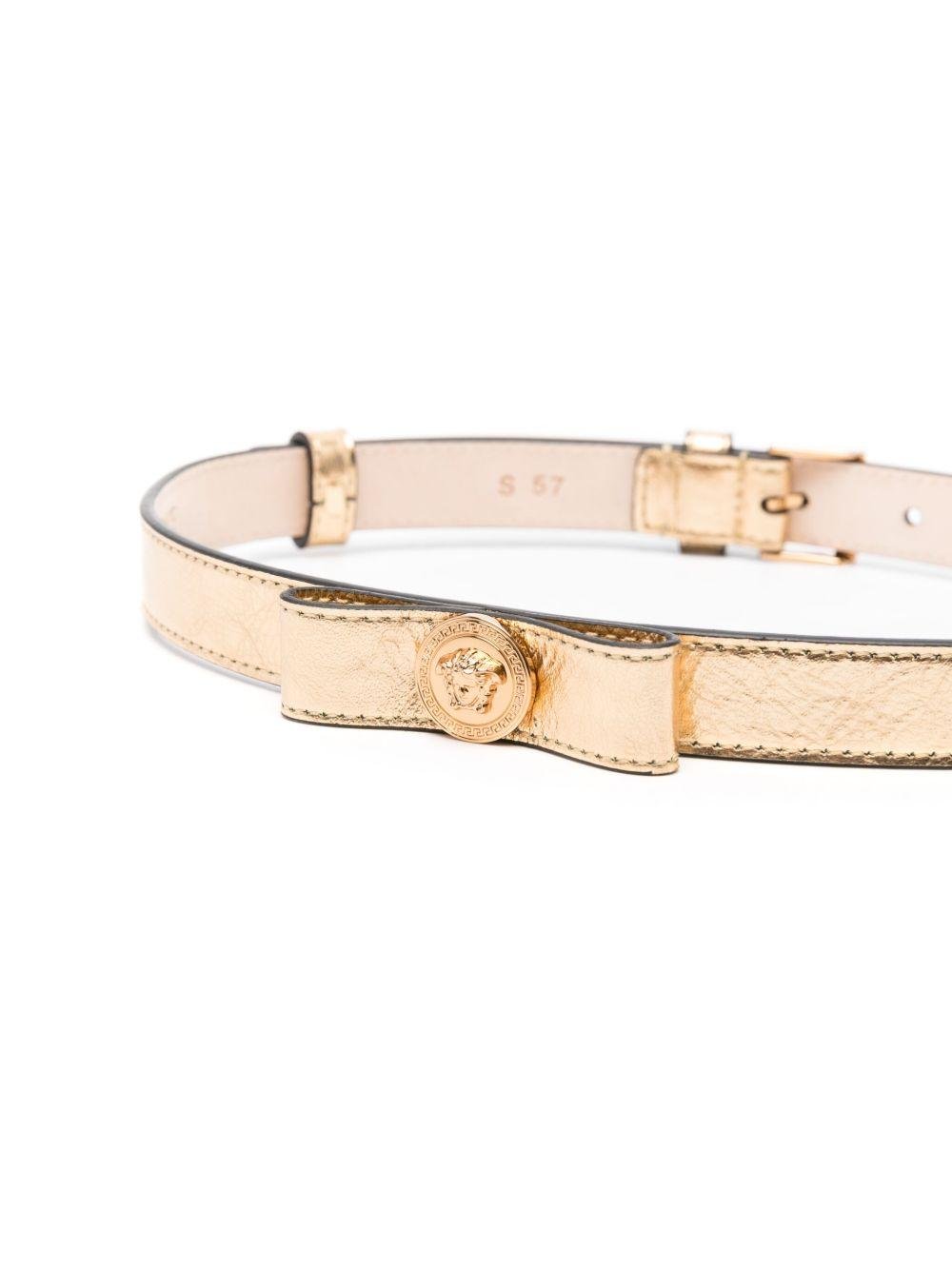 Cintura per bambina Versace Kids oro con motivo testa di Medusa - Rubino Kids