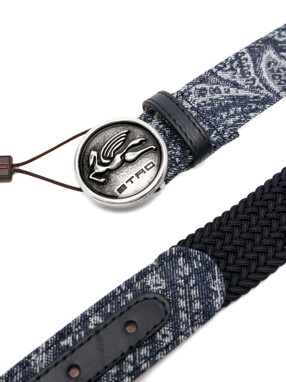 Cintura per bambino ETRO KIDS blu con trama intrecciata - Rubino Kids