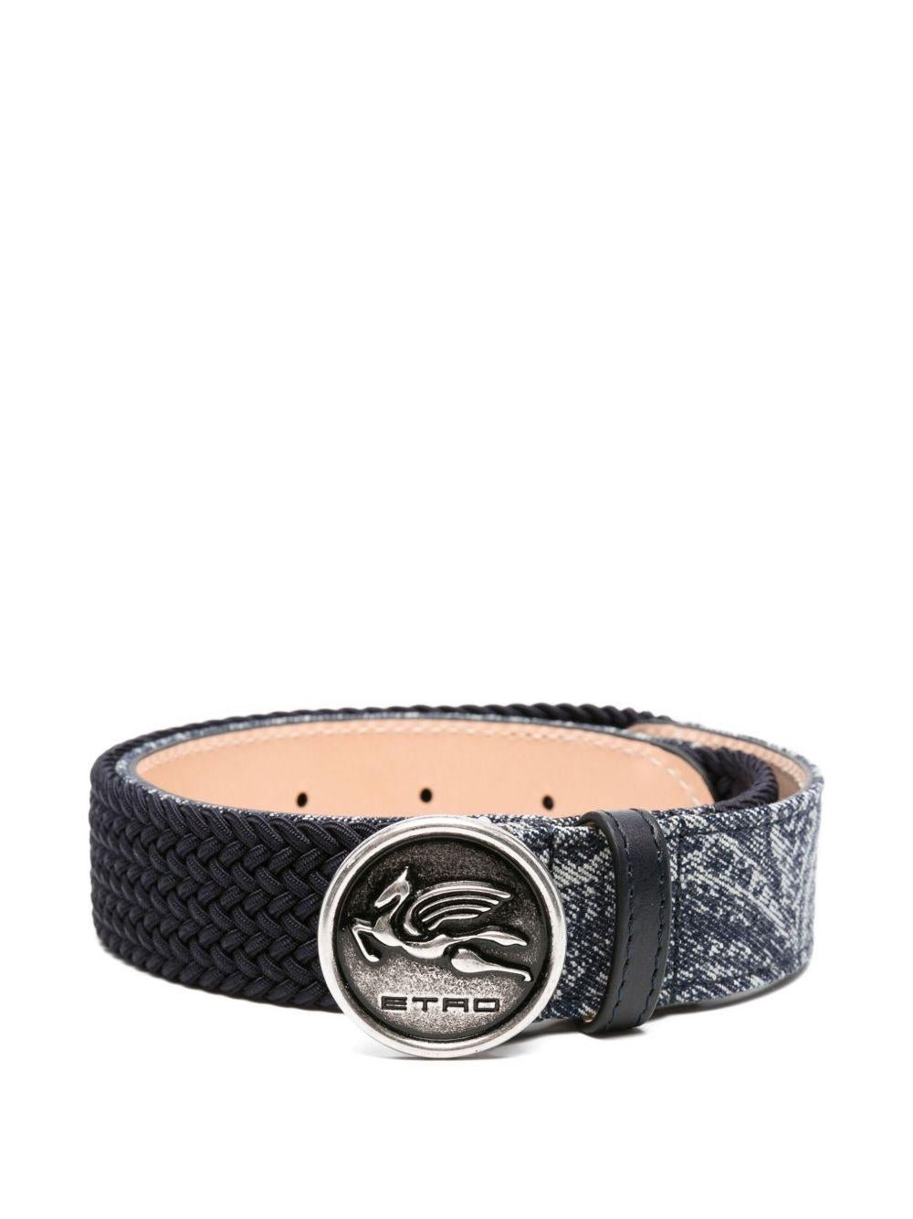 Cintura per bambino ETRO KIDS blu con trama intrecciata - Rubino Kids