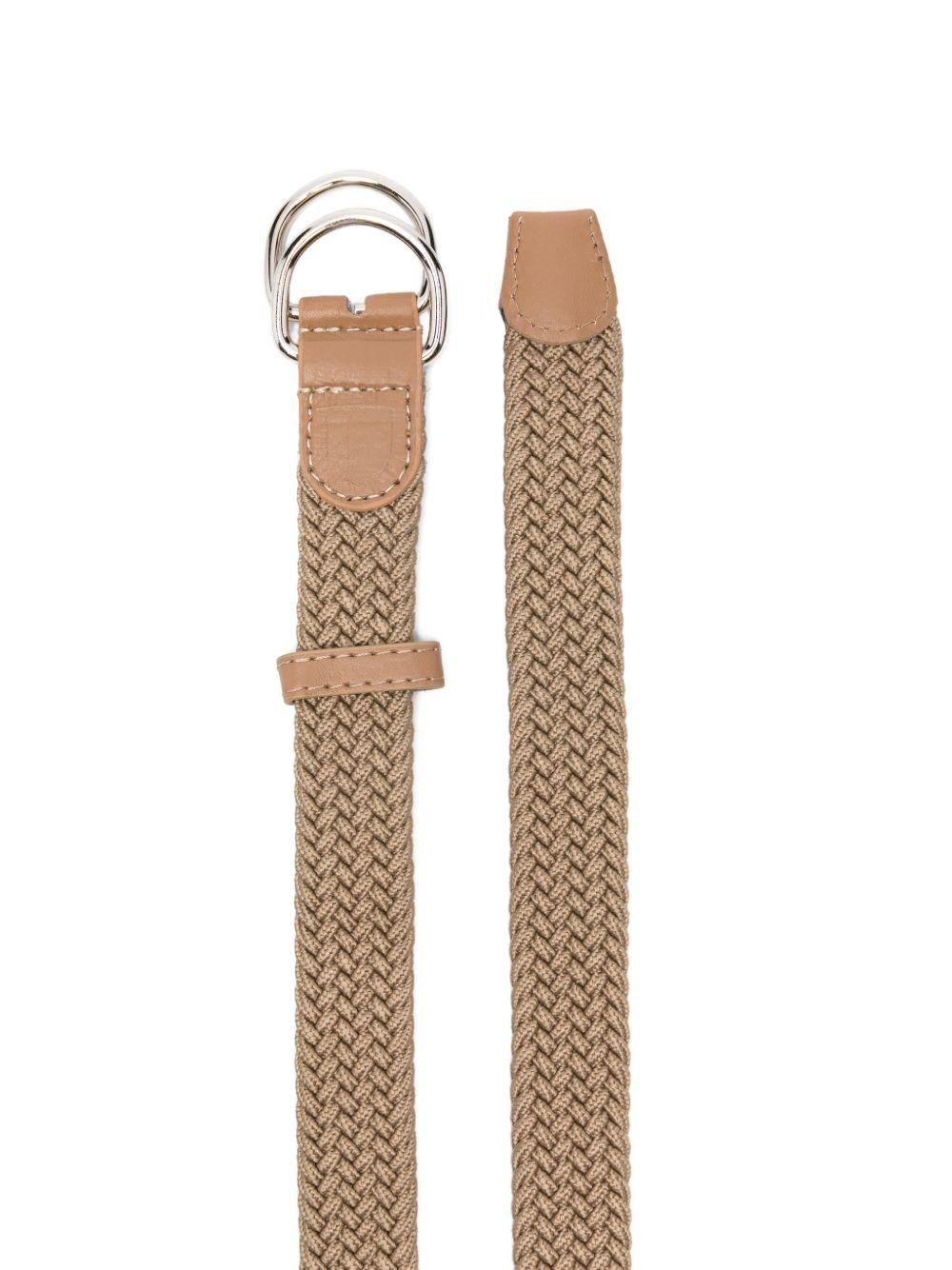 Cintura per bambino Paolo Pecora Kids beige in pelle intrecciata - Rubino Kids