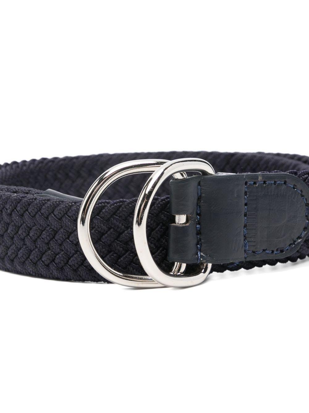 Cintura per bambino Paolo Pecora Kids blu in pelle intrecciata - Rubino Kids