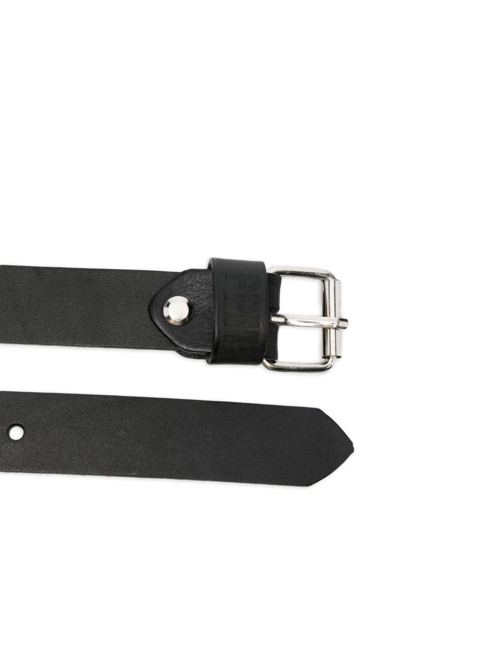 Cintura per bambino Paolo Pecora Kids nero in pelle con fibbia - Rubino Kids