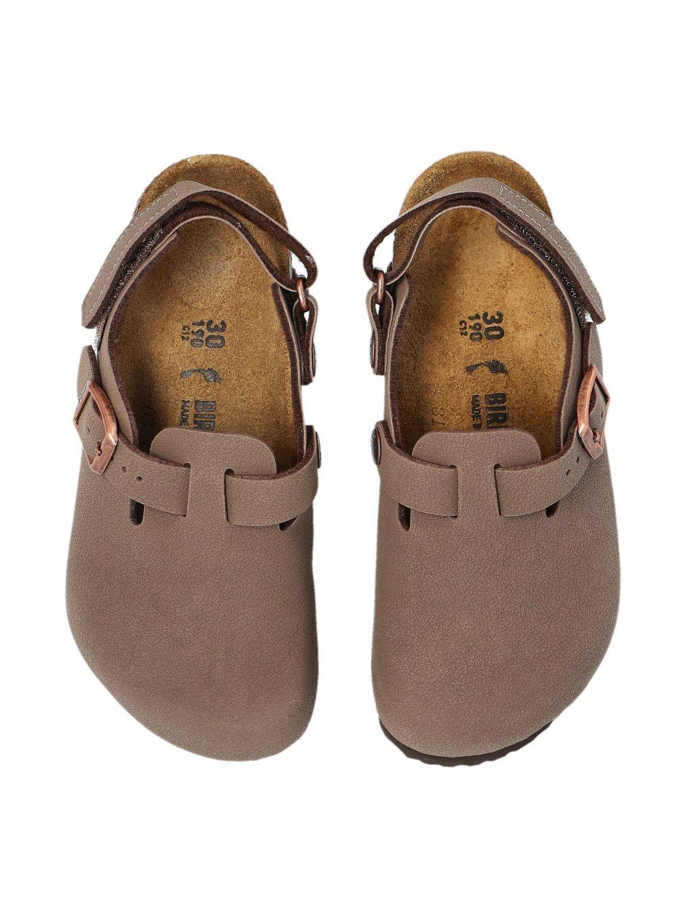 Clogs Tokio per bambini Birkenstock Kids marrone con cinturino posteriore - Rubino Kids
