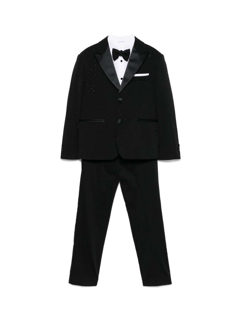 Completi tre pezzi comfort per bambino Colorichiari nero con strass - Rubino Kids