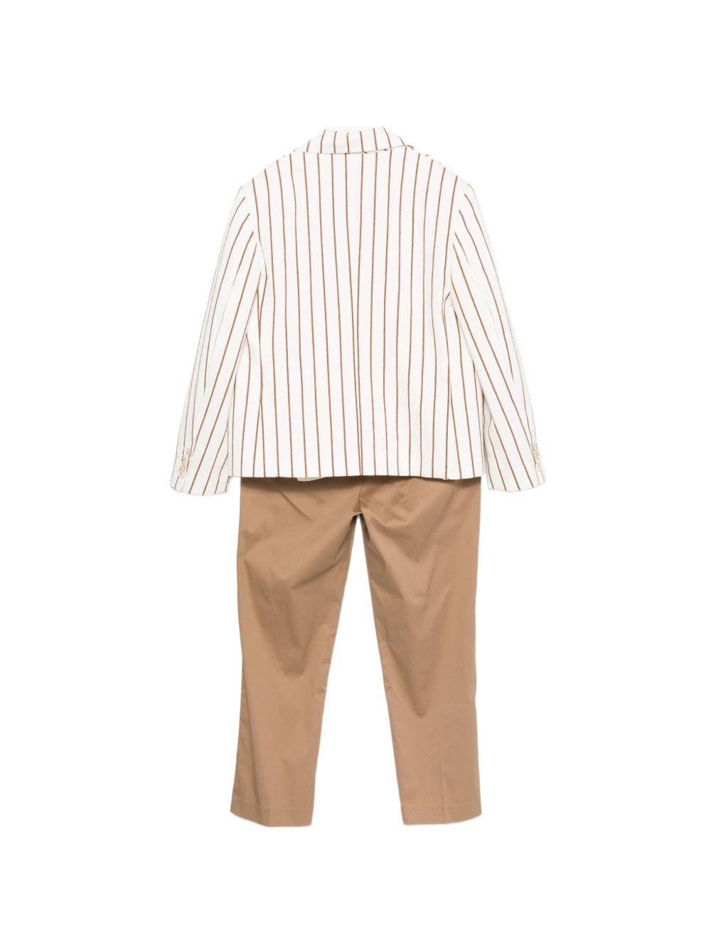 Completo confort per bambino Colorichiari beige con design gessato - Rubino Kids