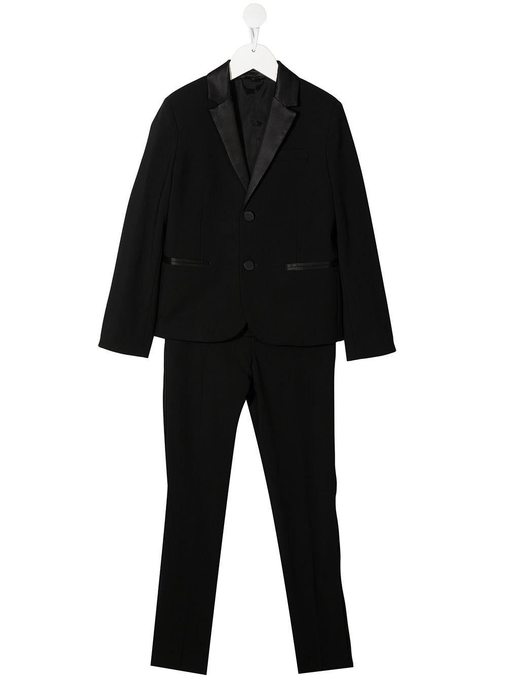 Completo due pezzi per bambino Emporio Armani Kids nero con taglio straight - Rubino Kids