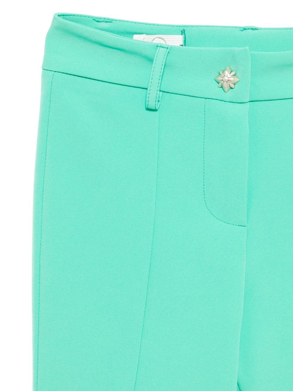 Completo per bambina John Richmond Junior verde monopetto con tasca a filetto sul petto - Rubino Kids