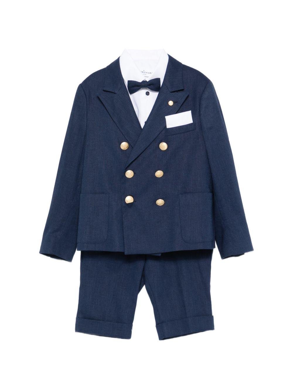 Completo per bambino Colorichiari blu a doppiopetto - Rubino Kids