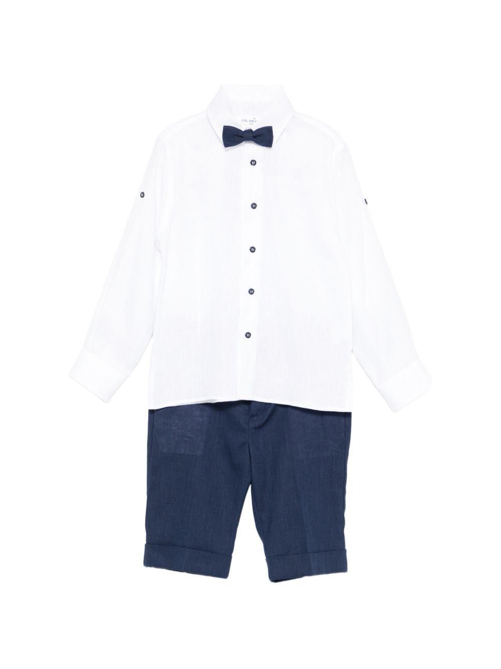 Completo per bambino Colorichiari multicolore con papillon abbinato - Rubino Kids
