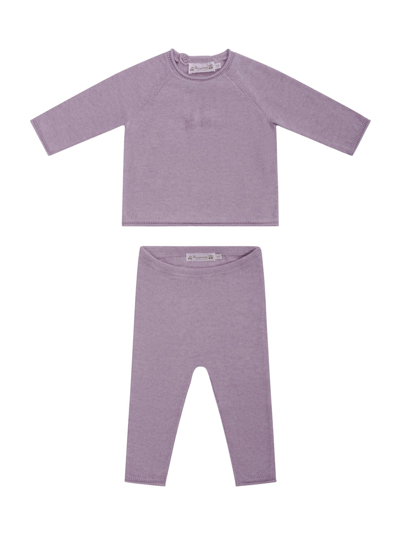 Completo per neonata Bonpoint rosa a maniche lunghe - Rubino Kids