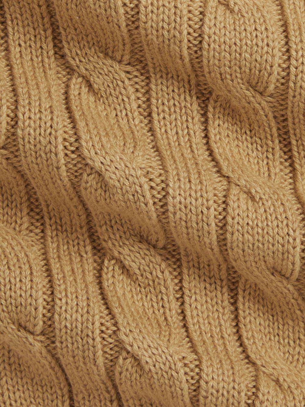 Completo per neonati Polo Ralph Lauren Kids marrone con maglia intrecciata - Rubino Kids