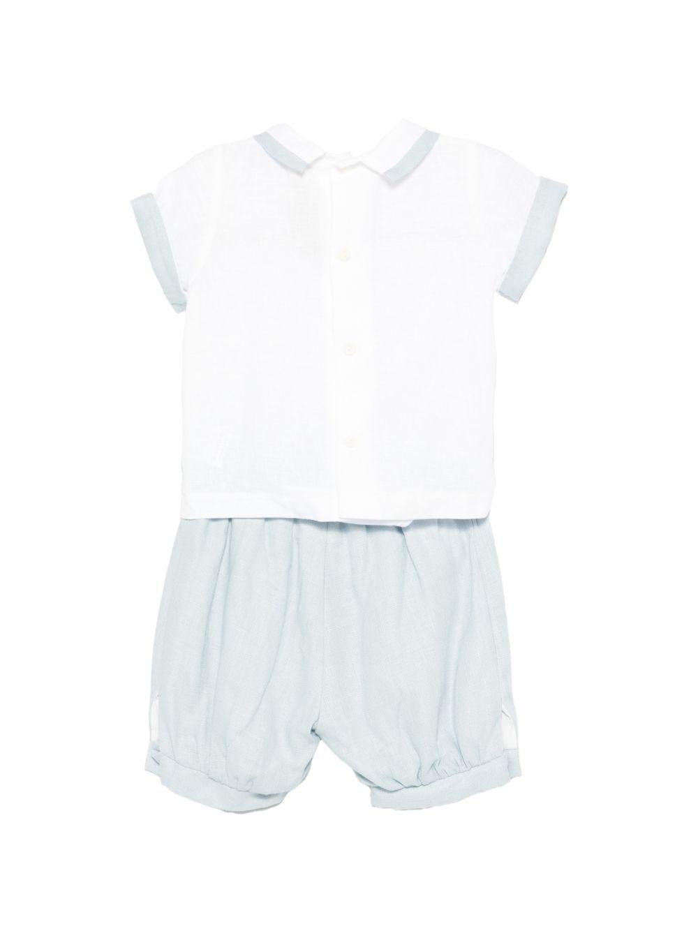 Completo t-shirt e shorts per neonato La Stupenderia multicolore con colletto classico - Rubino Kids