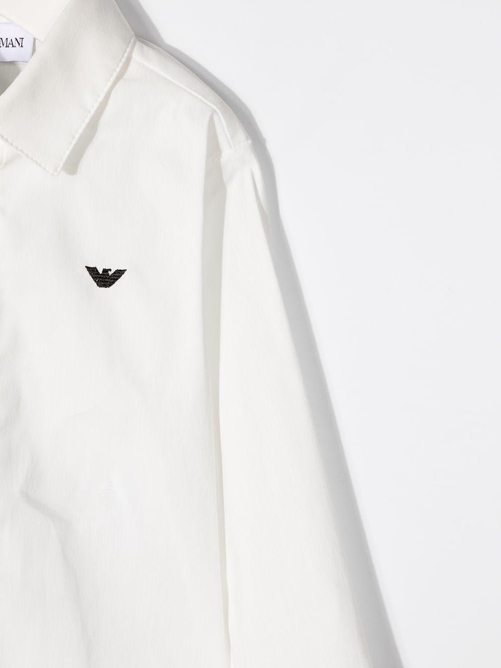 Completo tre pezzi per neonato Emporio Armani Kids bianco e nero con logo ricamato - Rubino Kids