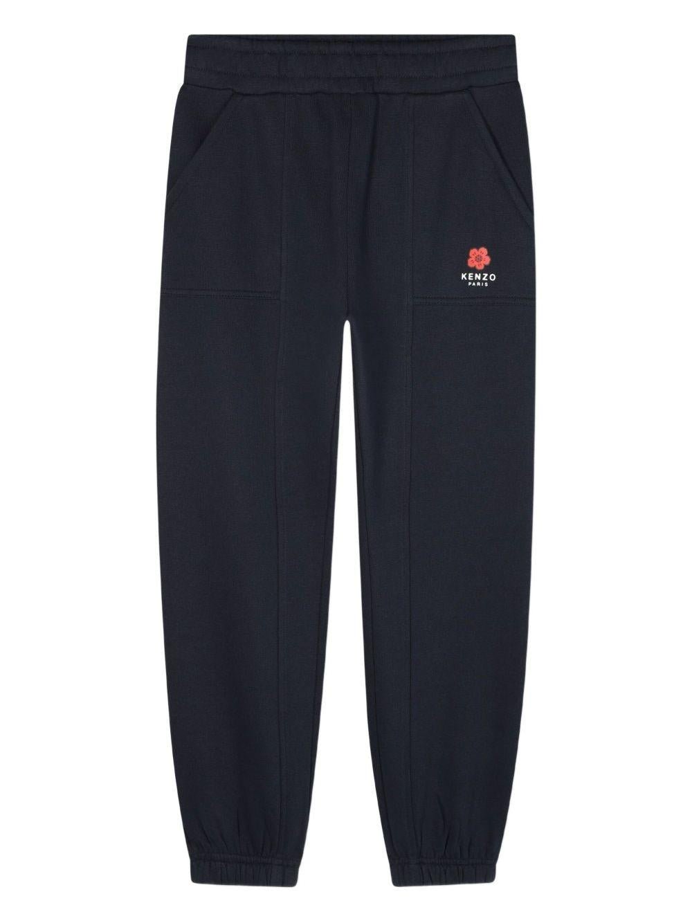 Completo tuta sportiva per bambina Kenzo Kids blu con grafica sul davanti - Rubino Kids