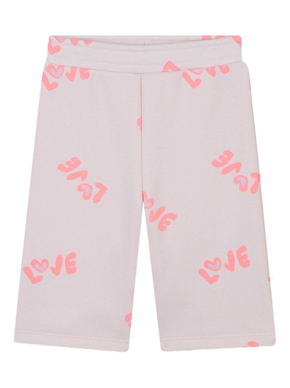 Completo tuta sportiva per neonata Billieblush rosa con stampa Love all - over - Rubino Kids