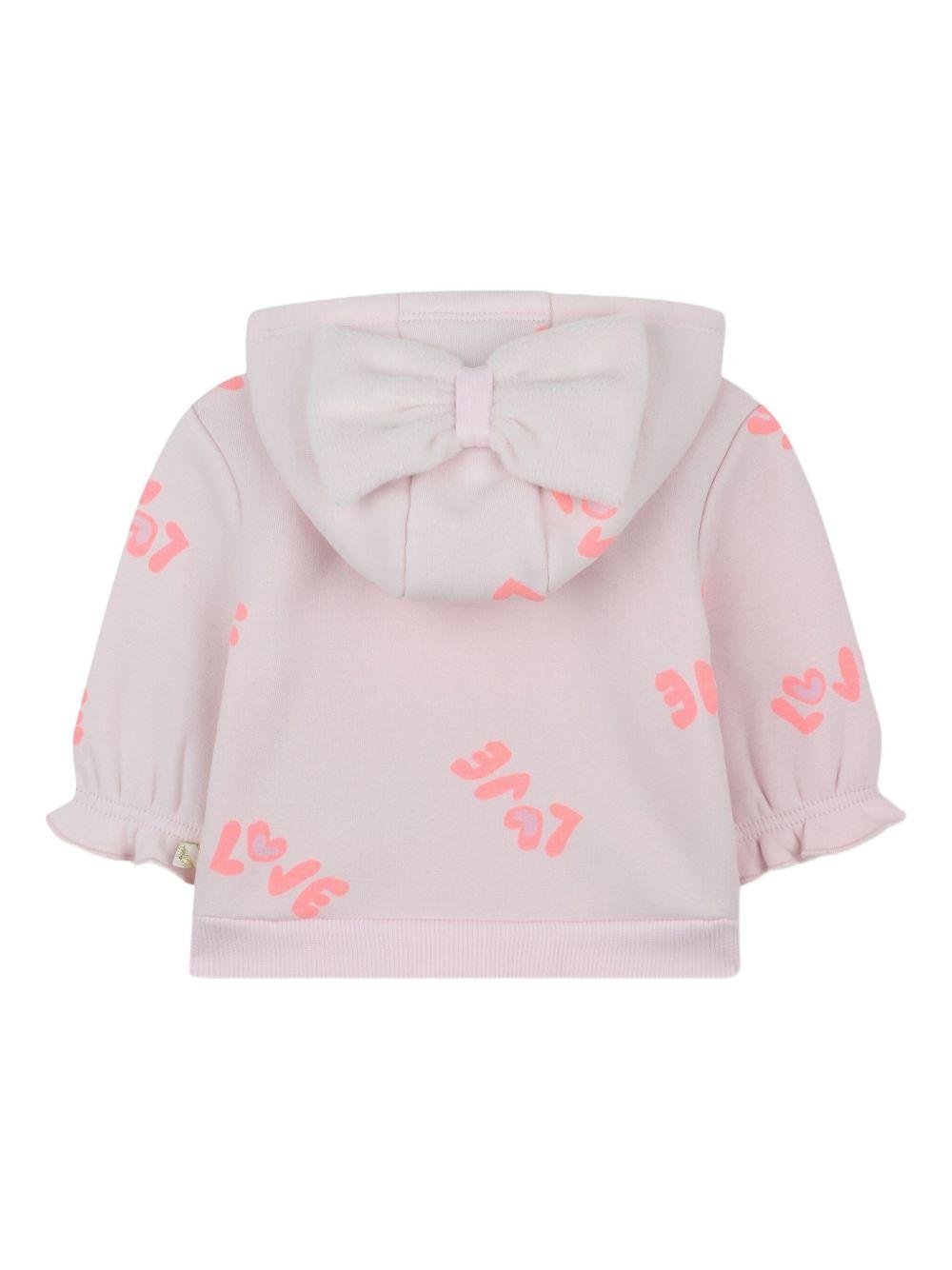 Completo tuta sportiva per neonata Billieblush rosa con stampa Love all - over - Rubino Kids
