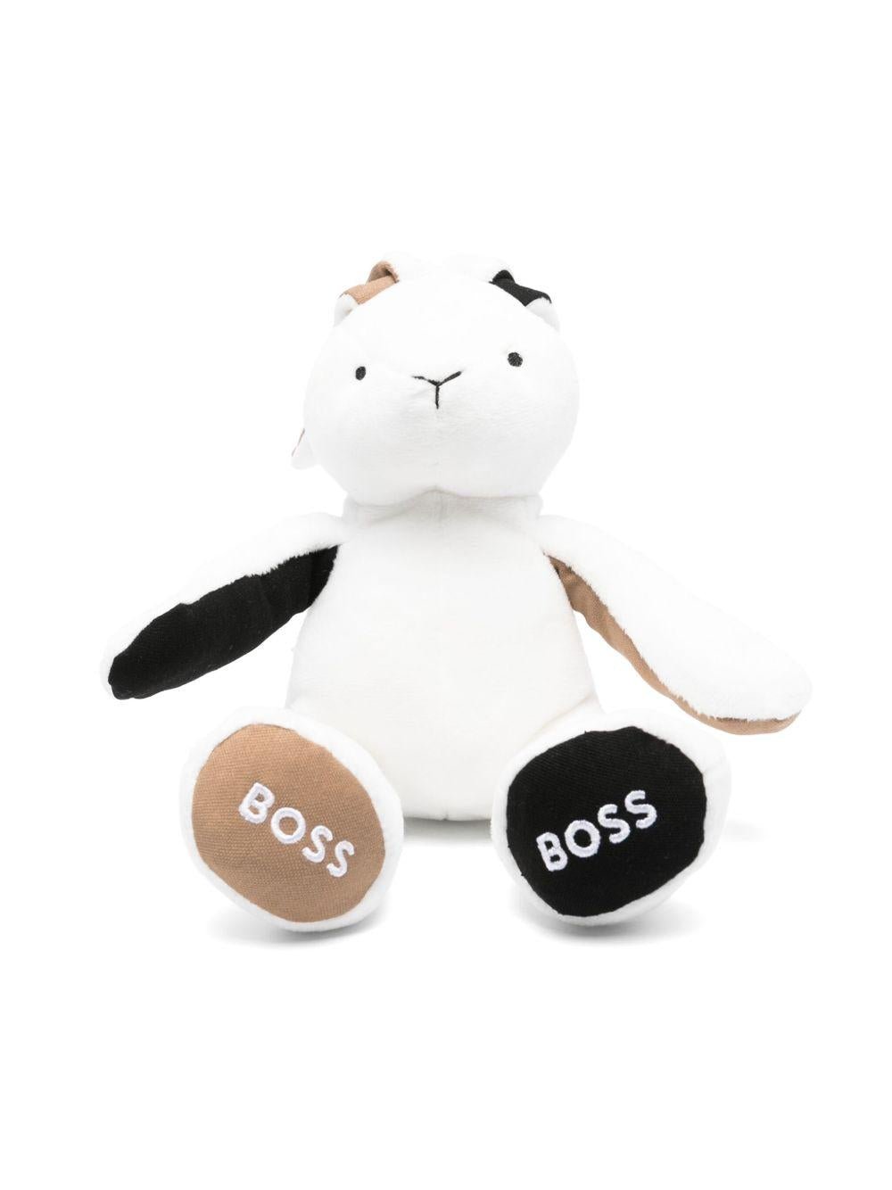Coniglio di peluche per neonato BOSS Kidswear bianco con design imbottito - Rubino Kids