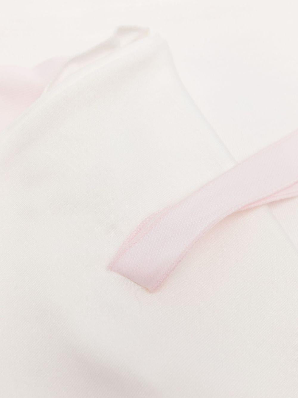 Coperta con trama jersey per neonata La Stupenderia rosa con orlo rifinito - Rubino Kids