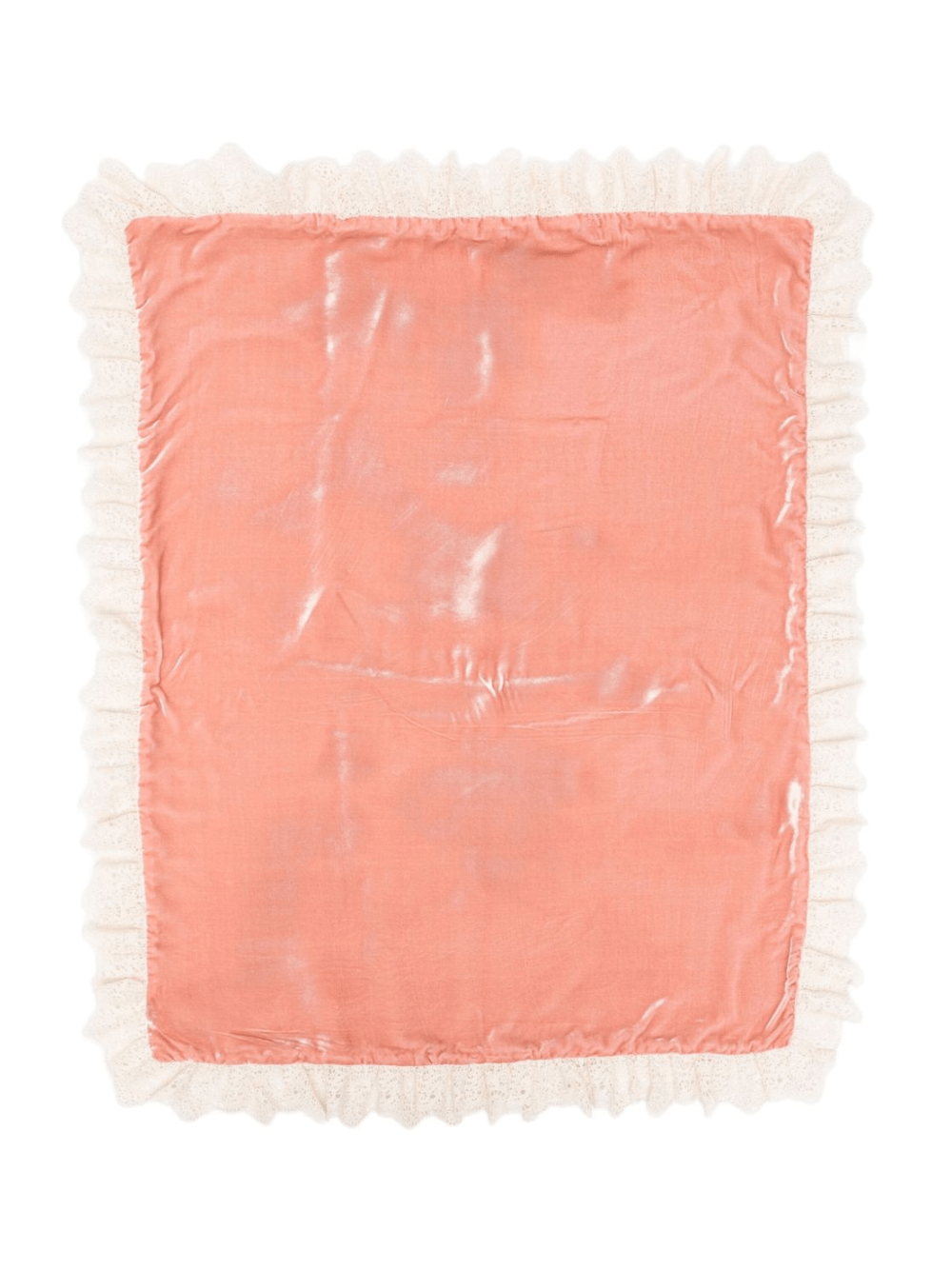 Coperta per neonata Jesurum Baby rosa con dettaglio pizzo - Rubino Kids